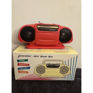 Generation Mini Baby Boom Box AM/FM Portable Radio Pink Turquoise New BB17